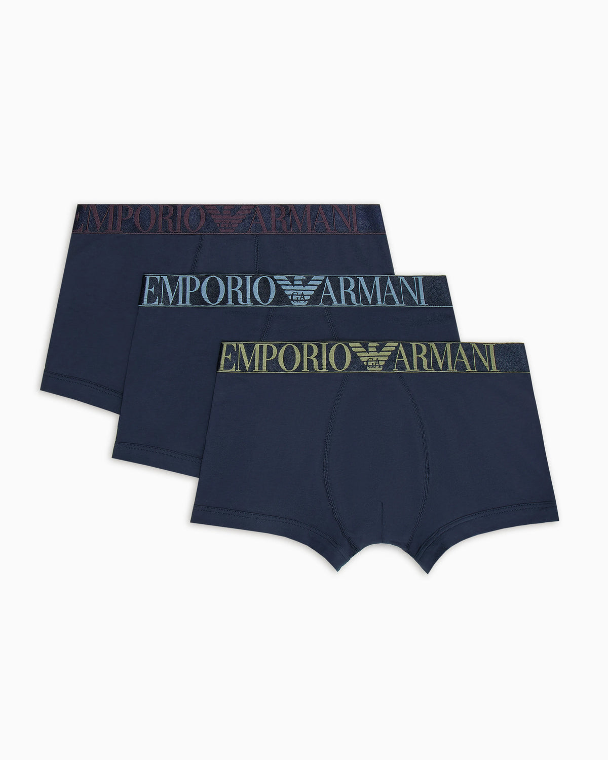 Three-pack of ASV shiny logoband organic-cotton boxer briefs
