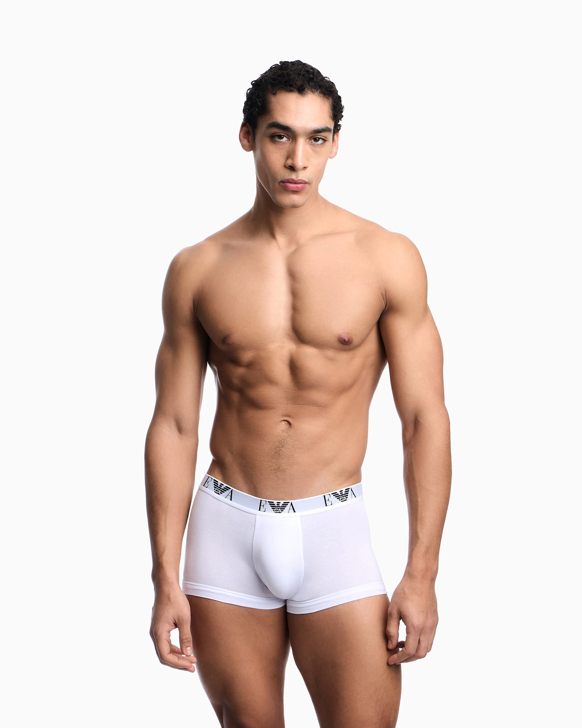 Three pack boxer in stretch cotton with monogram logo
