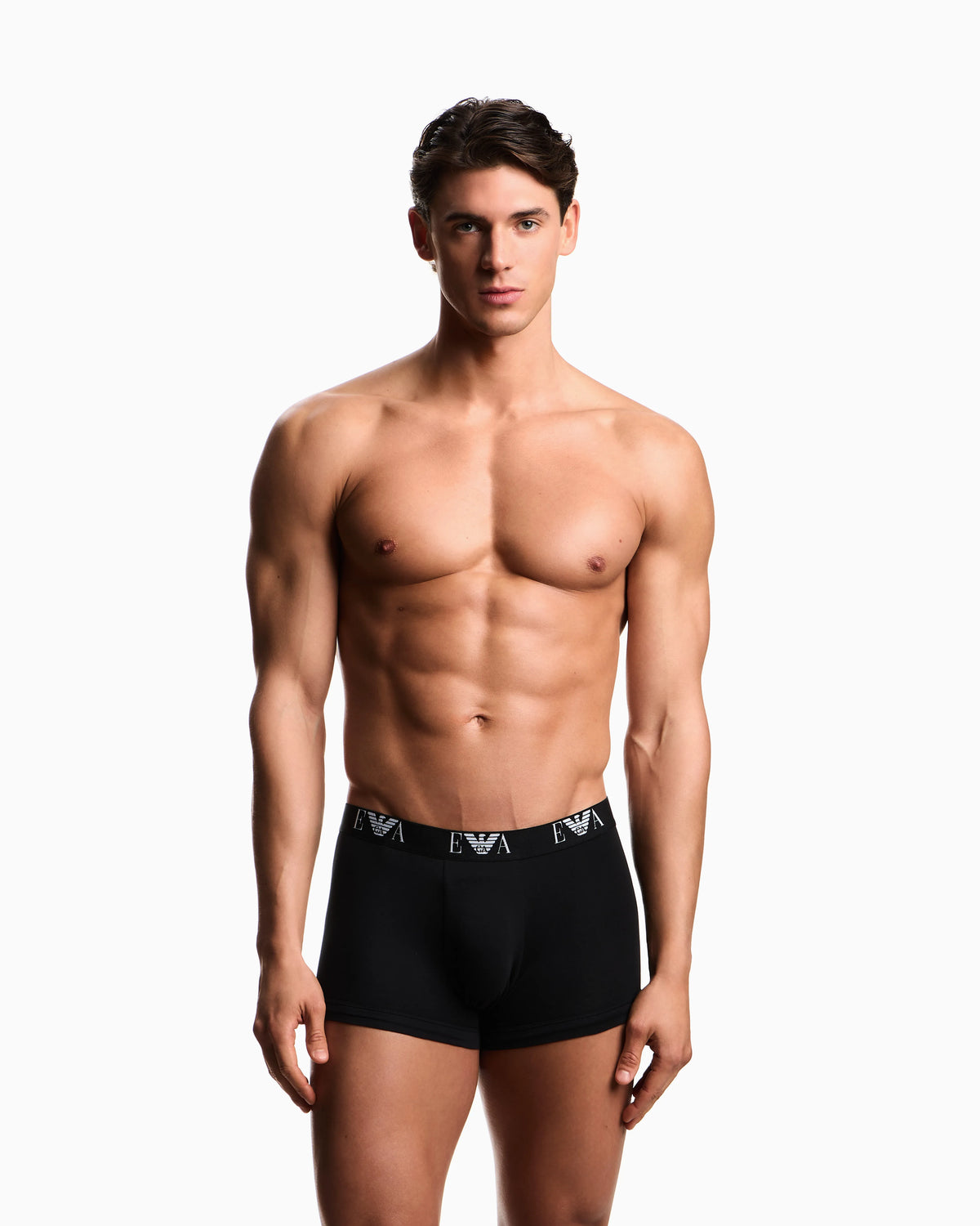 Three pack boxer in stretch cotton with monogram logo