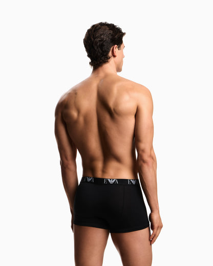 Three pack boxer in stretch cotton with monogram logo