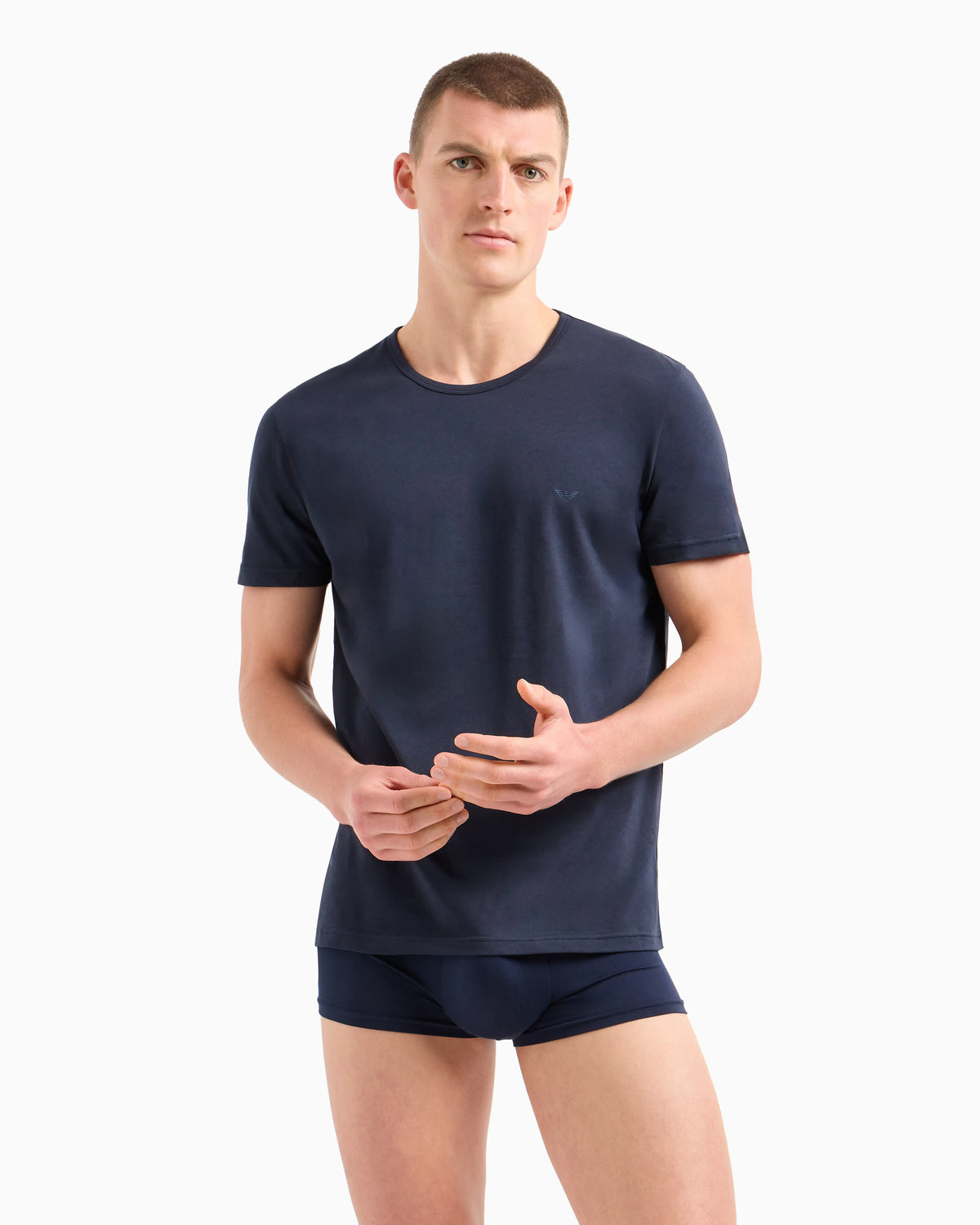 Two-pack of regular-fit, pure cotton underwear T-shirts