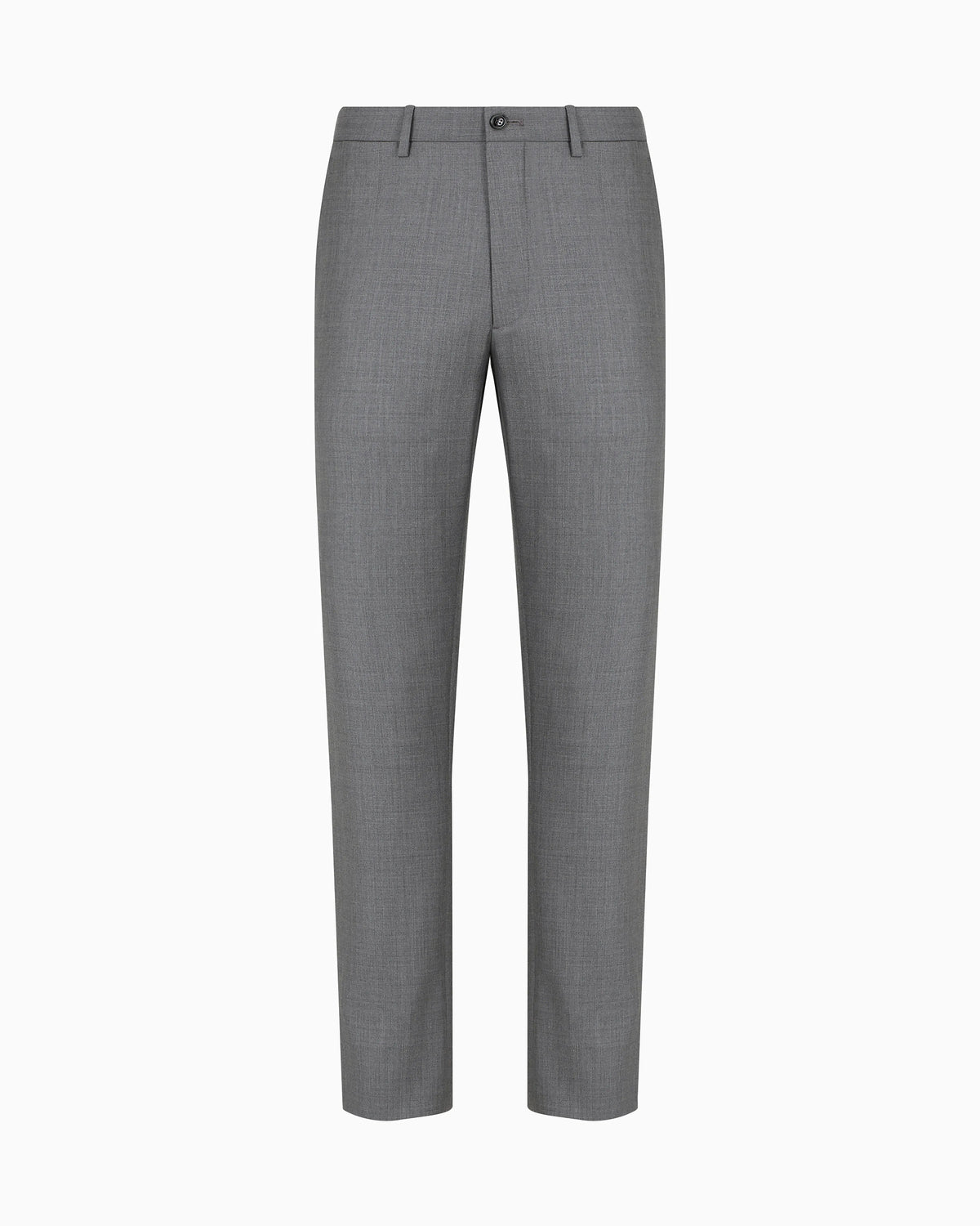Flat-front trousers in wool and cashmere gabardine