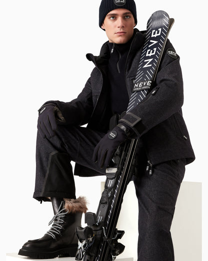 Insulated water-repellent wool ski jacket from