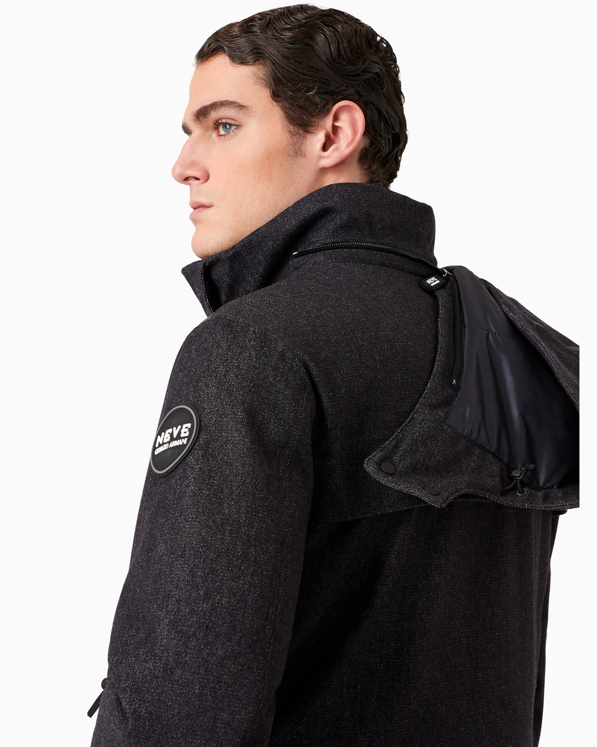 Insulated water-repellent wool ski jacket from