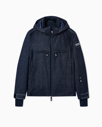 Insulated water-repellent wool ski jacket from