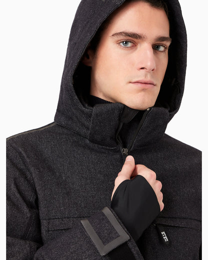 Insulated water-repellent wool ski jacket from