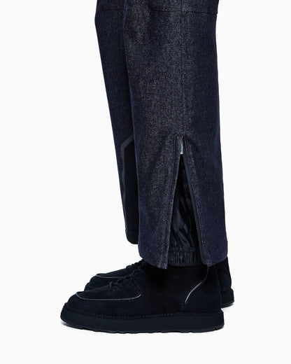 Wool insulated salopettes with denim effect