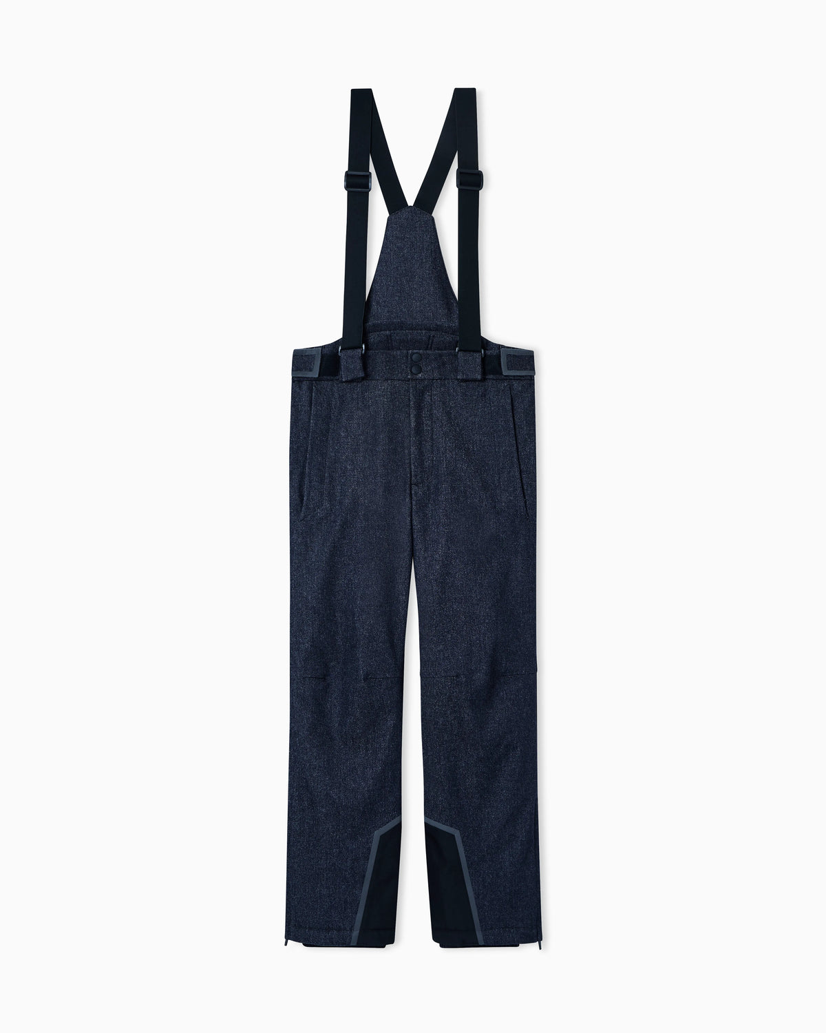 Wool insulated salopettes with denim effect