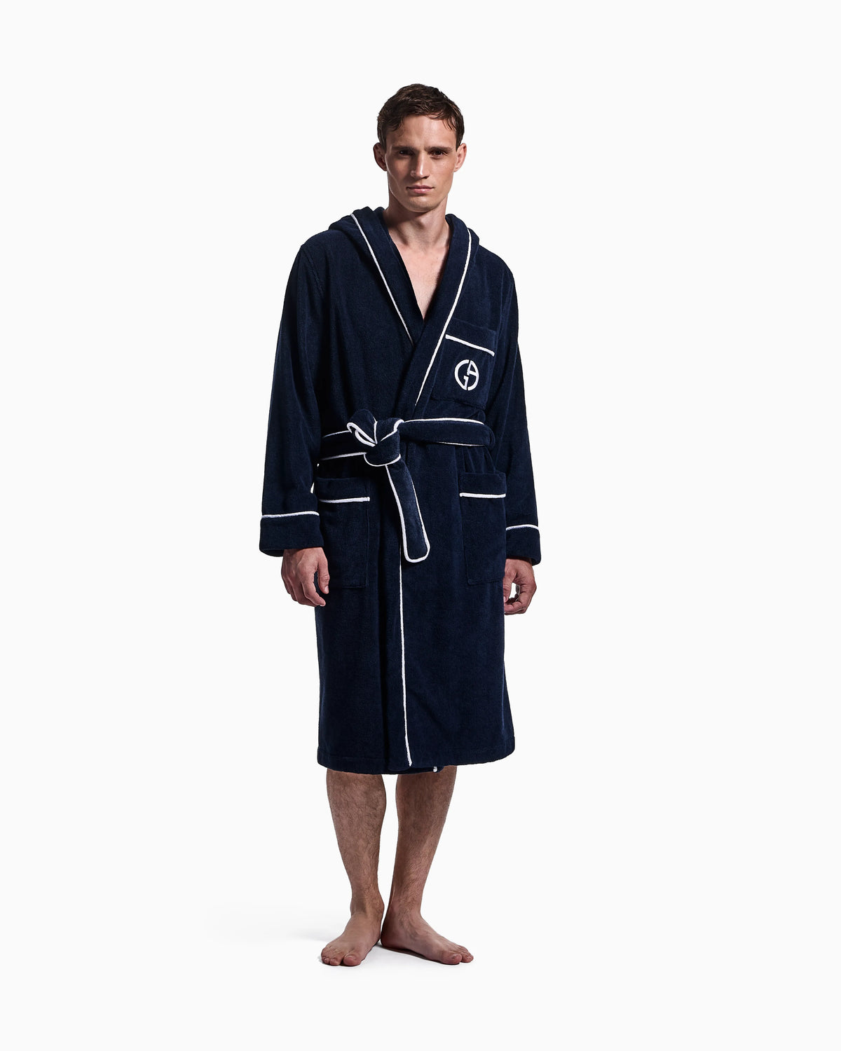 Cotton terry bathrobe