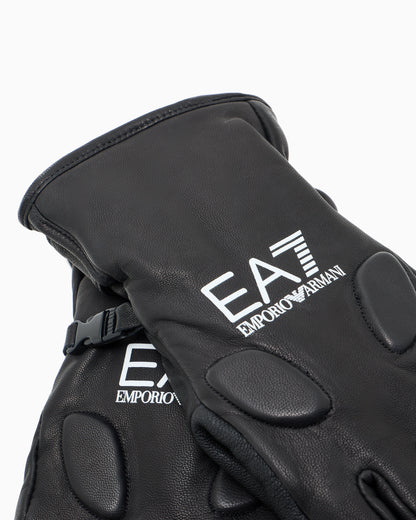 Technical leather ski gloves