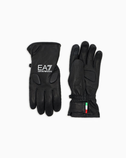 Technical leather ski gloves