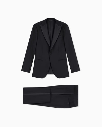 Pure wool, half-canvassed, slim-fit tuxedo from the Soho line