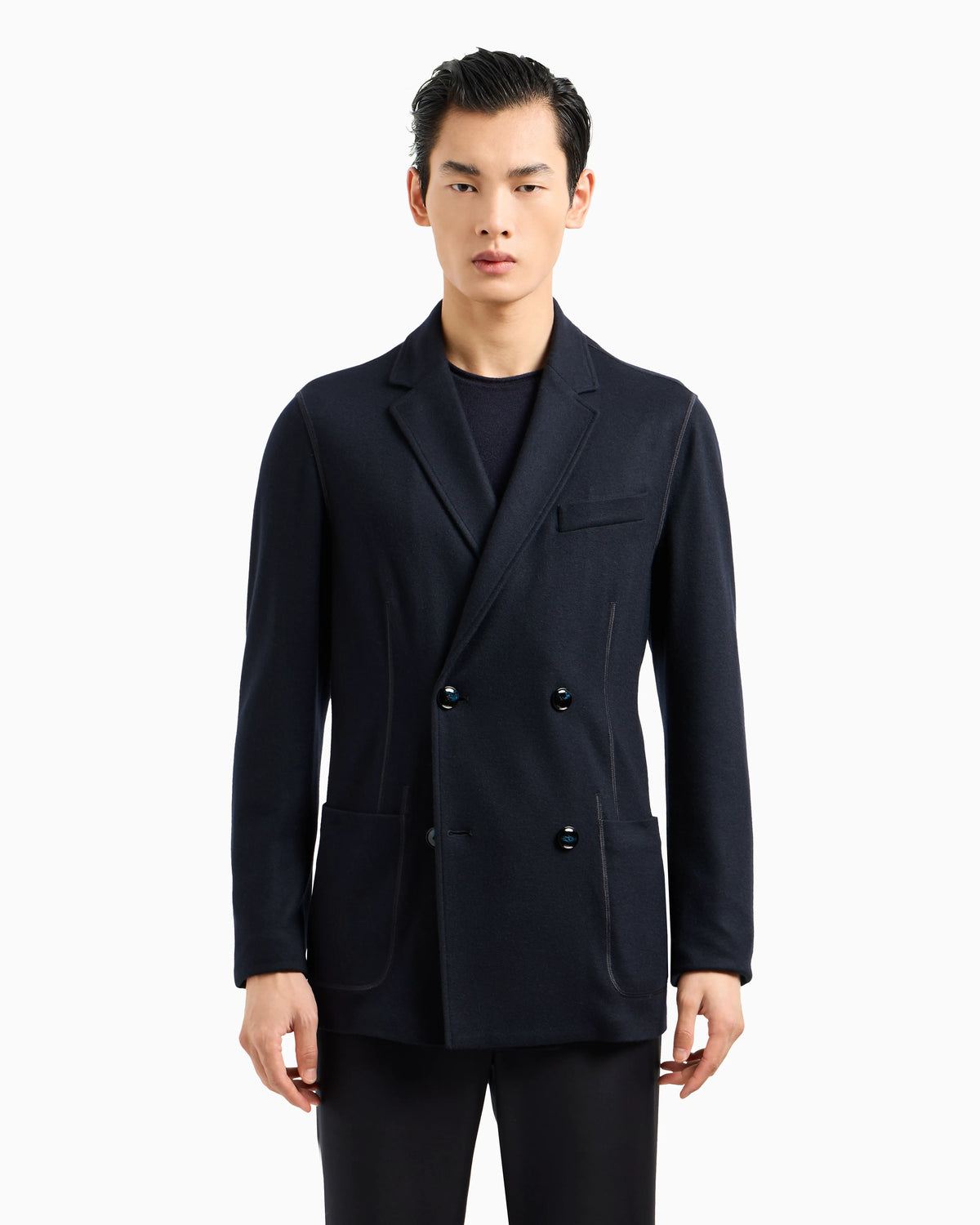Cashmere jacket in an unlined double-breasted design Icon