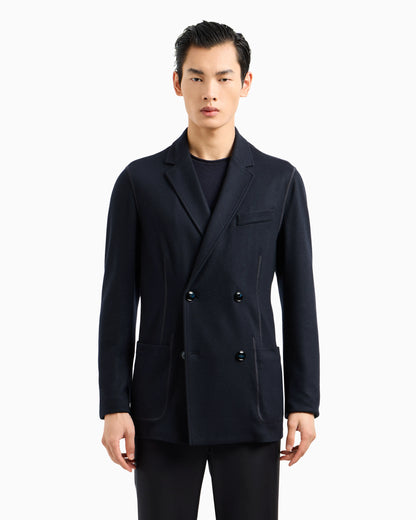 Cashmere jacket in an unlined double-breasted design Icon