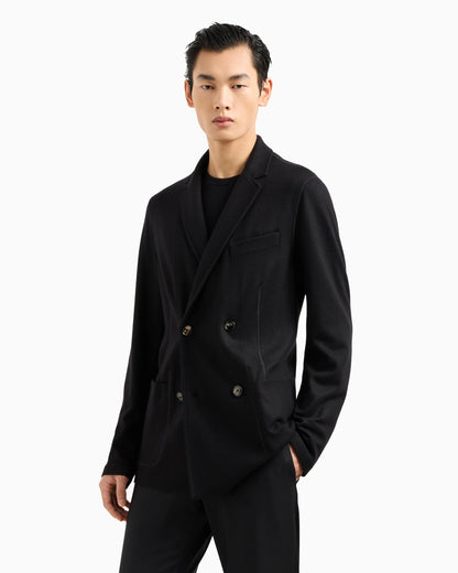 Cashmere jacket in an unlined double-breasted design Icon