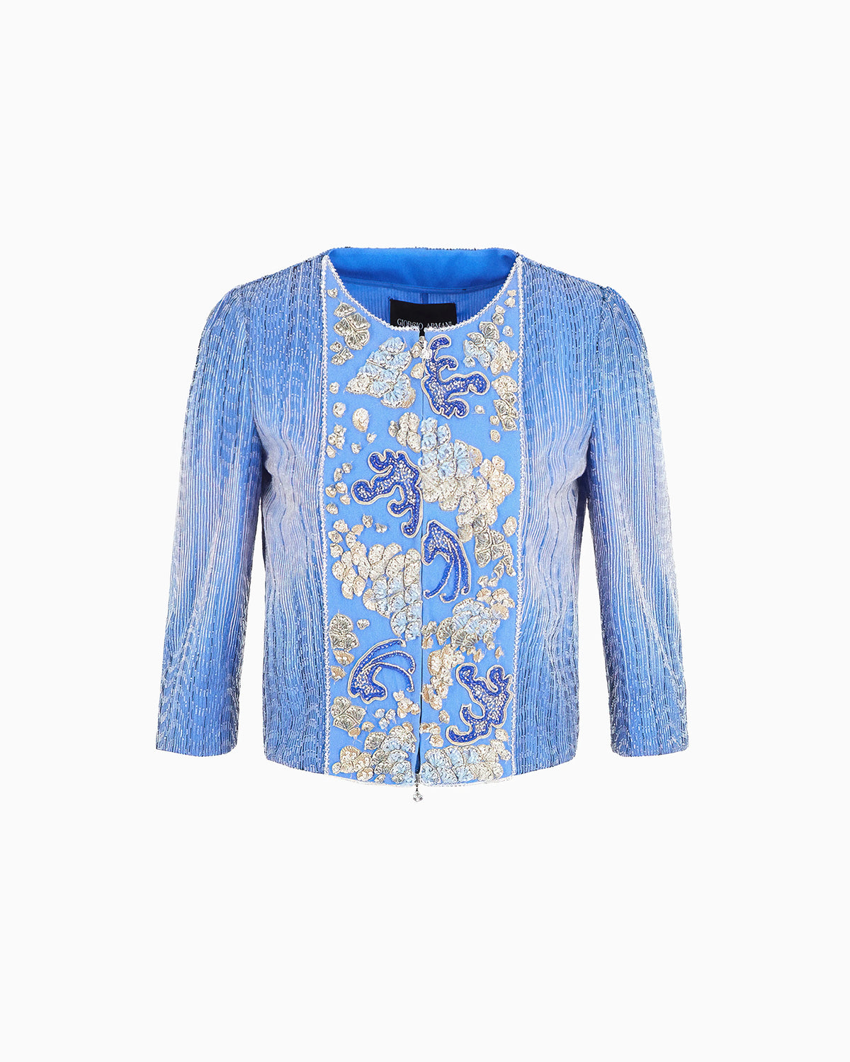 Embroidered tulle short jacket