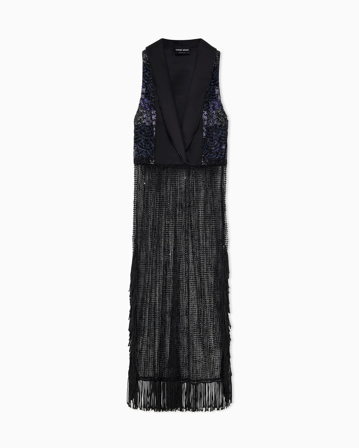 Dress with lapels and embroidered skirt
