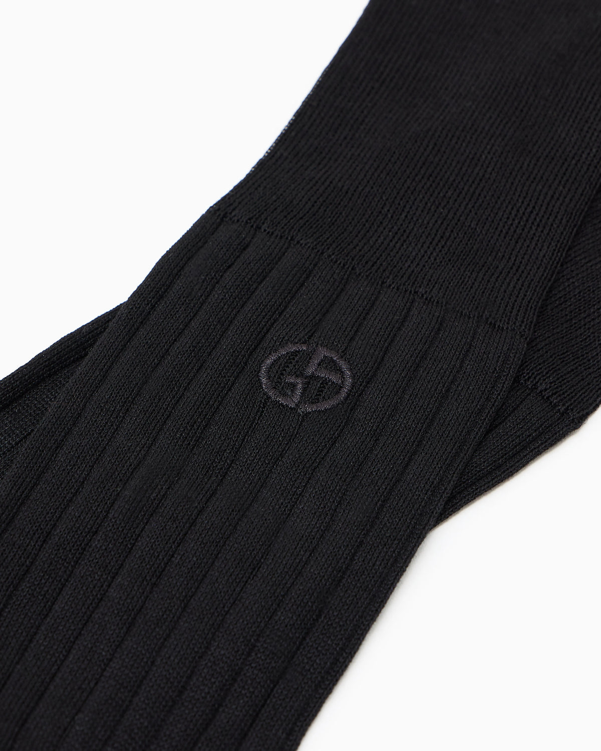 Logo socks in a long ribbed style with embroidery