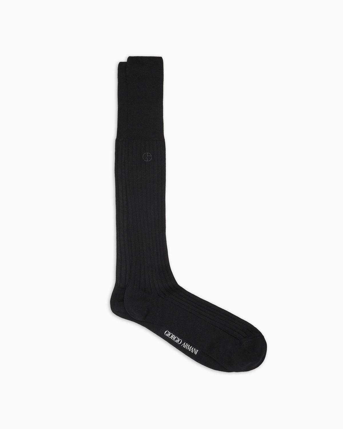 Logo socks in a long ribbed style with embroidery