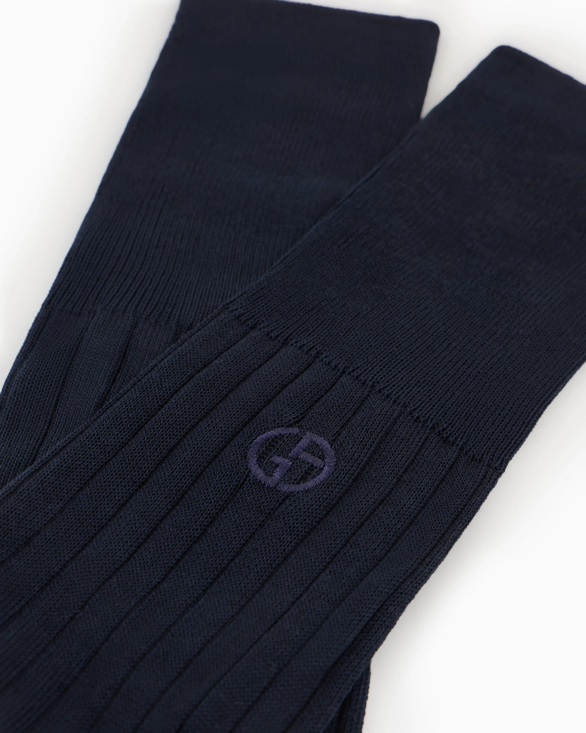 Logo socks in a long ribbed style with embroidery
