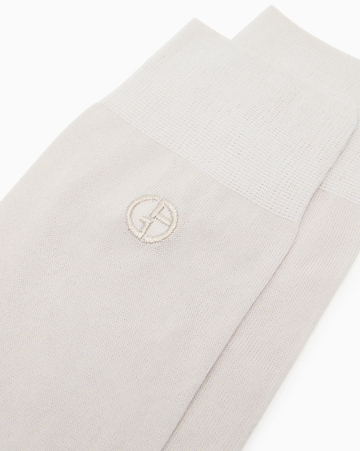 Ribbed cotton socks with embroidered logo