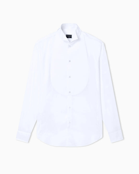 Icon tuxedo shirt in cotton poplin