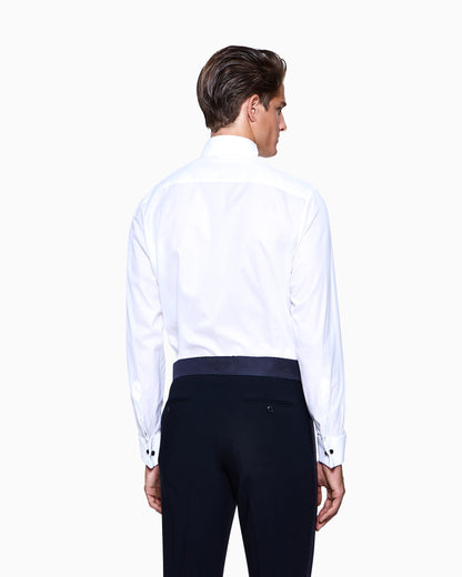 Icon tuxedo shirt in cotton poplin
