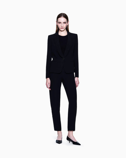 Single-breasted silk-cady jacket