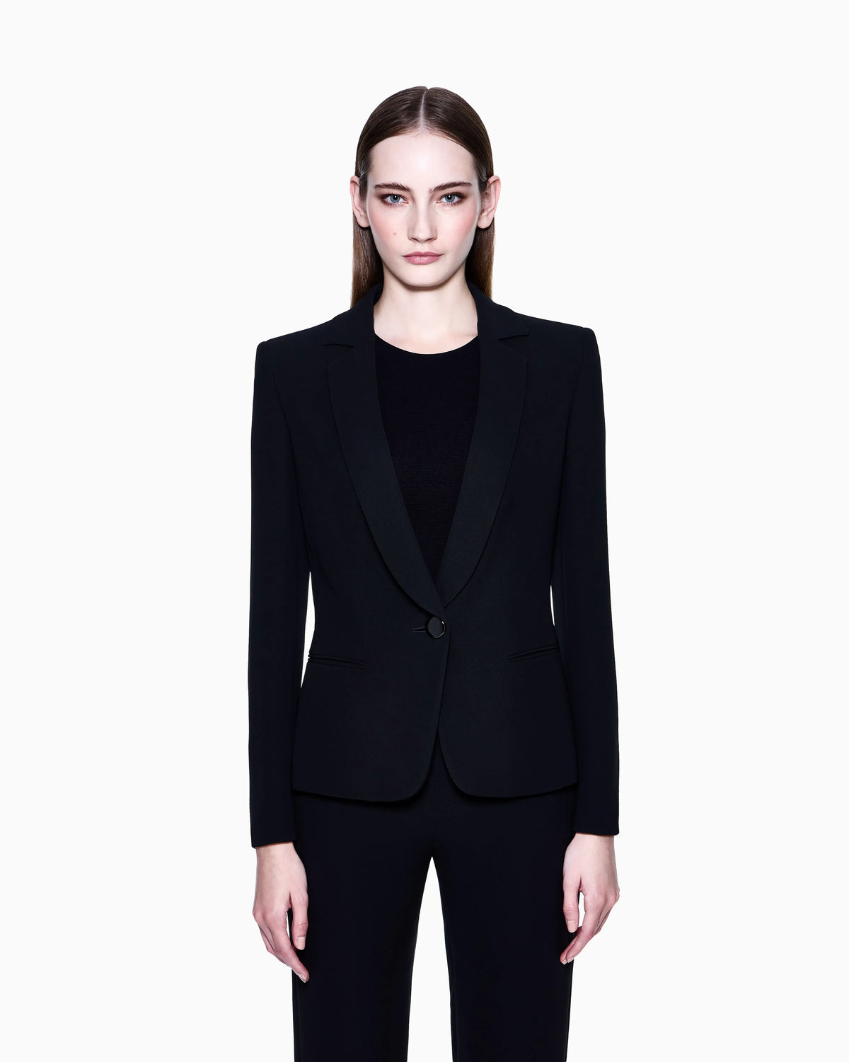 Single-breasted silk-cady jacket