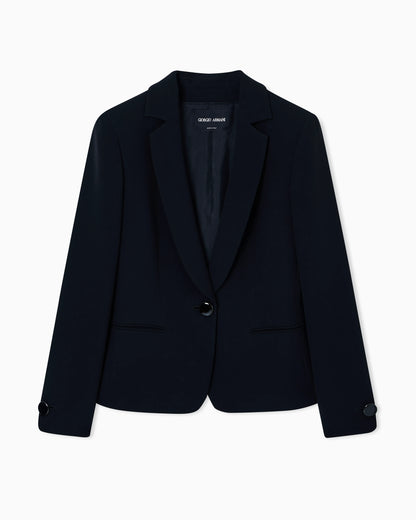 Single-breasted silk-cady jacket