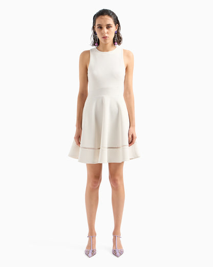 Ottoman jersey flared dress