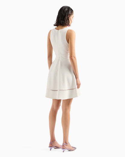 Ottoman jersey flared dress
