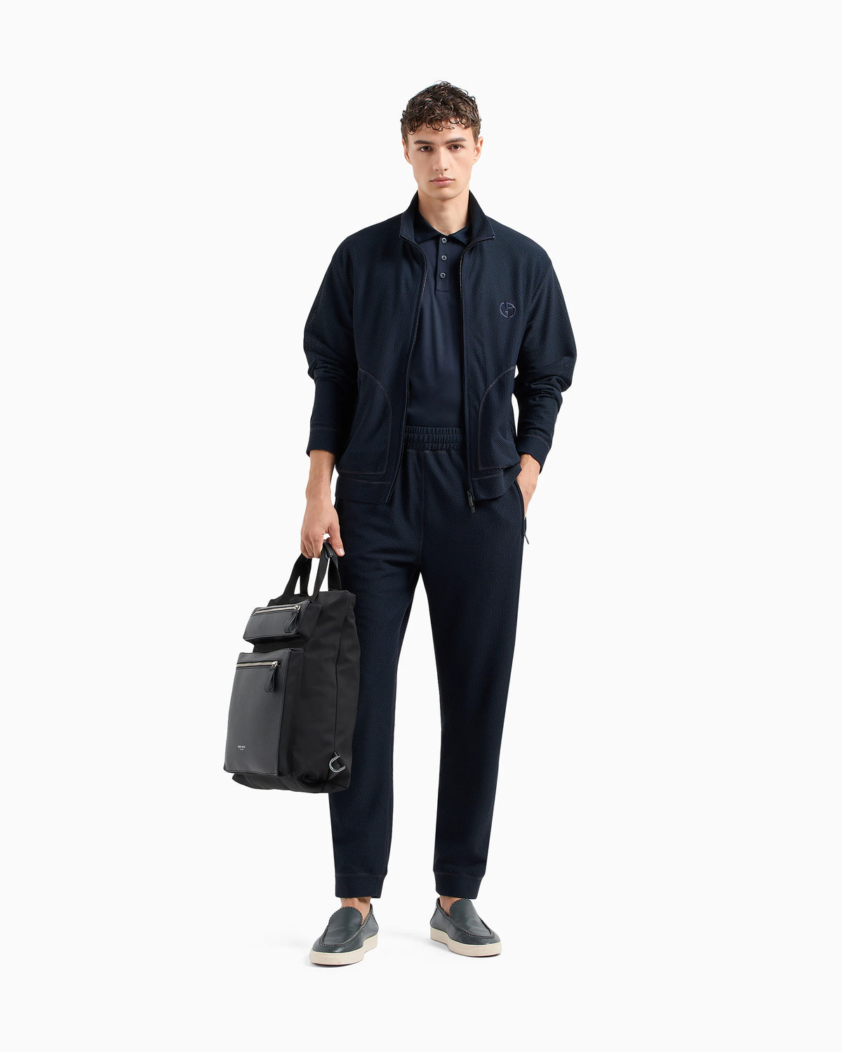 Stretch jersey blouson