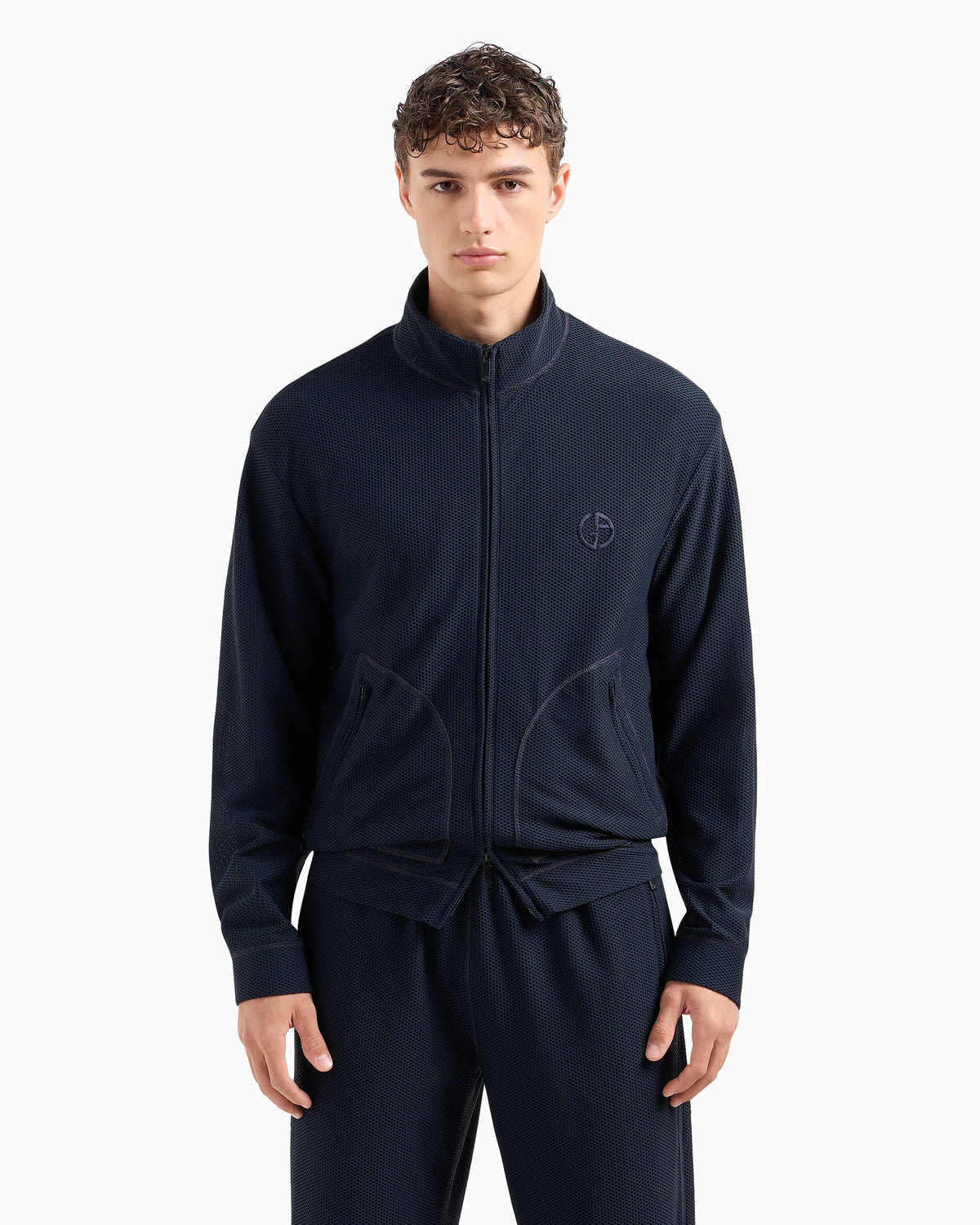 Stretch jersey blouson
