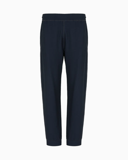 Stretch jersey flat-front trousers