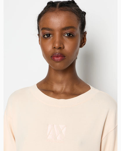 Boucle crew neck sweater