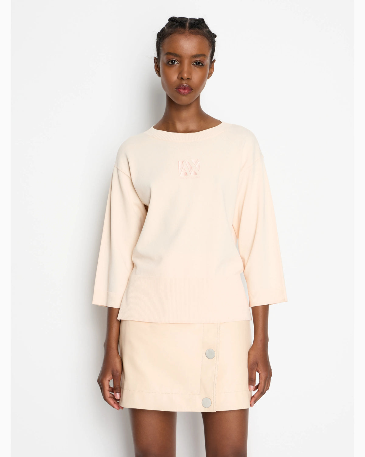 Boucle crew neck sweater