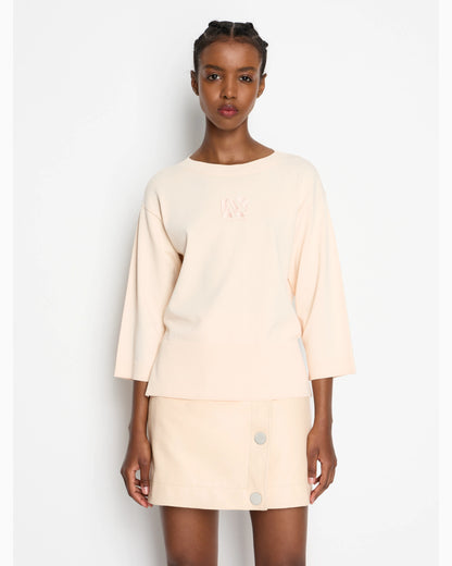 Boucle crew neck sweater
