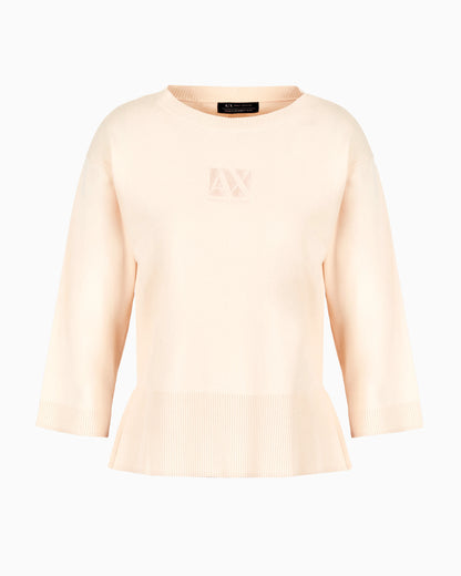 Boucle crew neck sweater