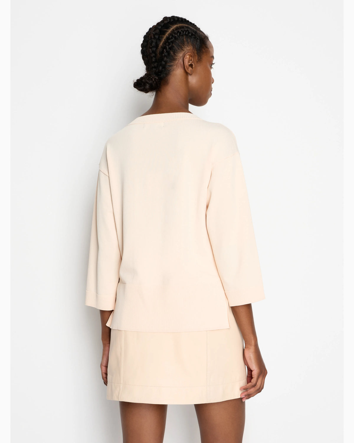 Boucle crew neck sweater
