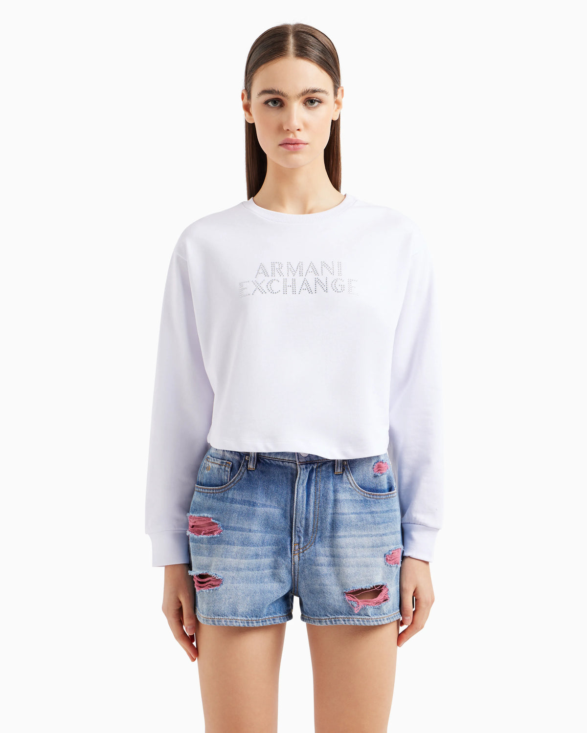 Stretch fabric zip-up hoodie