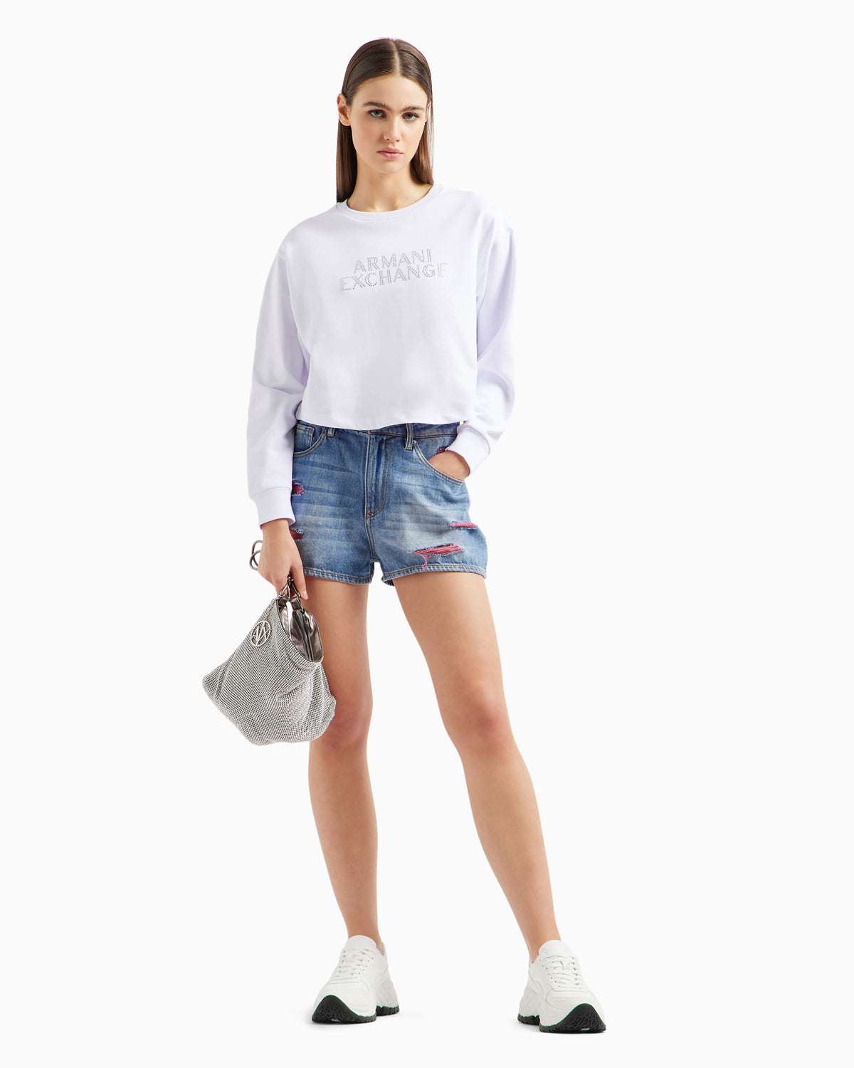 Stretch fabric zip-up hoodie