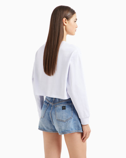 Stretch fabric zip-up hoodie