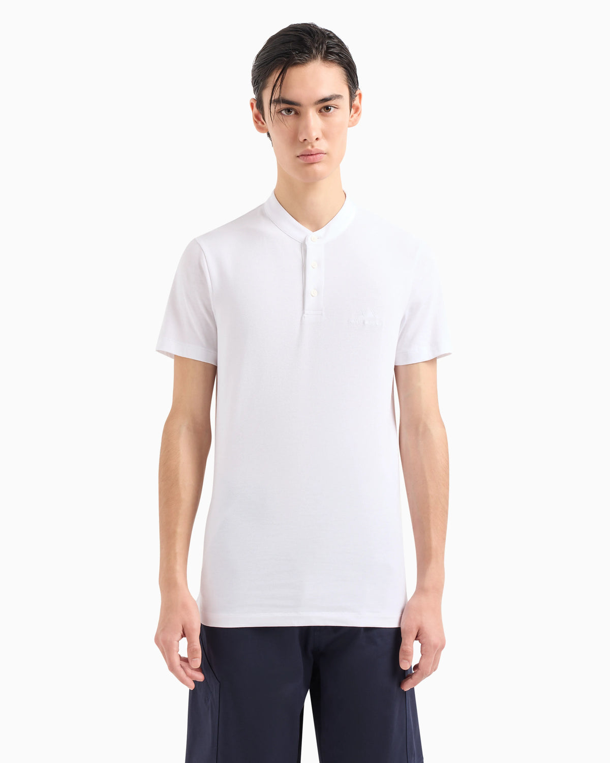 Slim fit polo shirt in ASV organic cotton