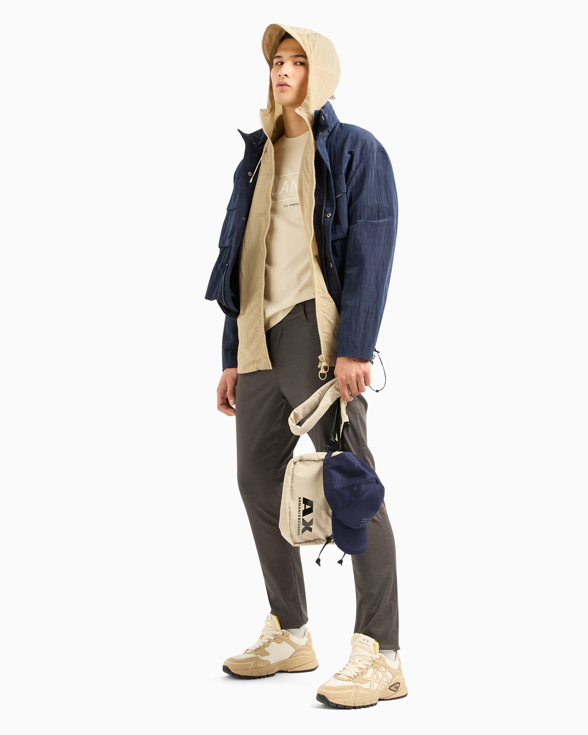 Regular fit gabardine trousers