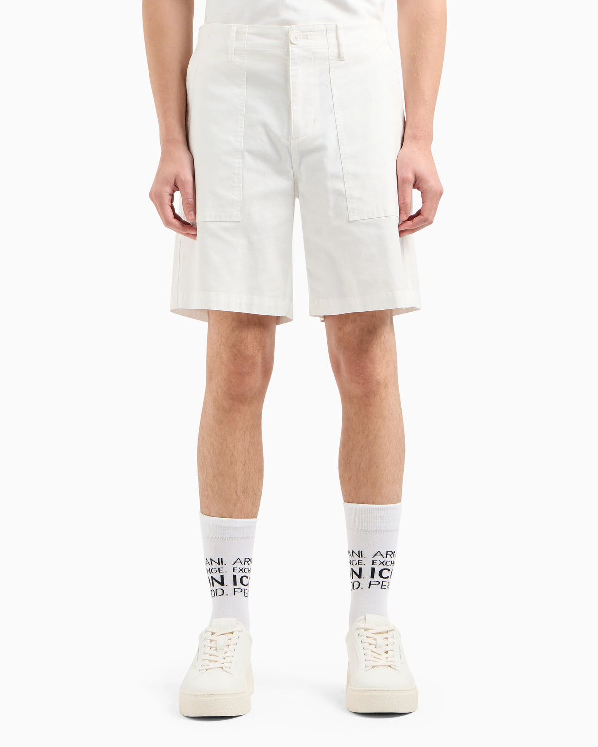 Soft yarn jogger pants with logo