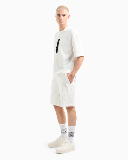 Soft yarn jogger pants with logo