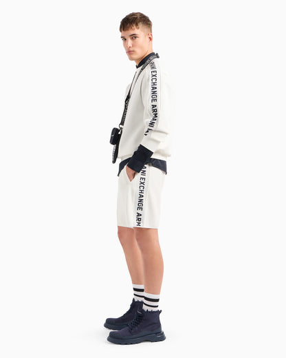 Shorts in jacquard fabric with logo tape