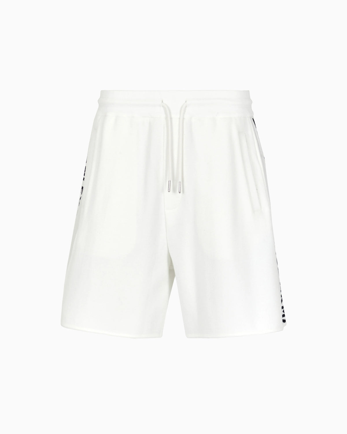 Shorts in jacquard fabric with logo tape