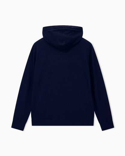 Cashmere Jersey Hoodie with Front Zipper